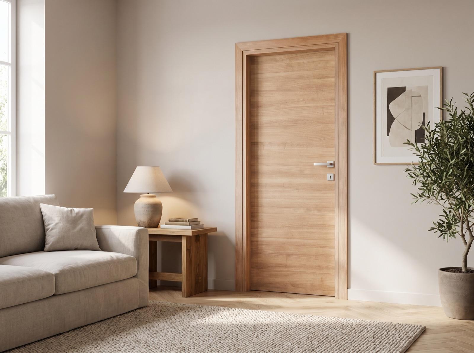 Porta laminata TOR-01 in un soggiorno