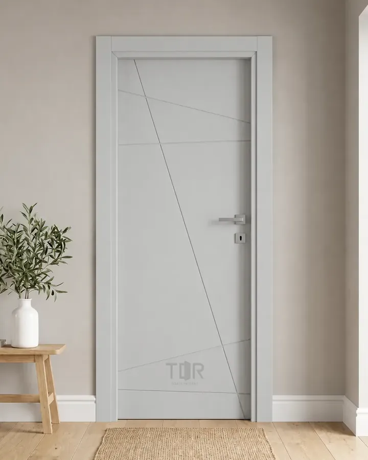 Porta interna laccata LAC-02 in Grigio luce
