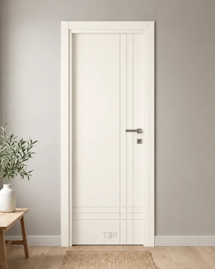 Porta interna laccata LAC-04 in Bianco puro