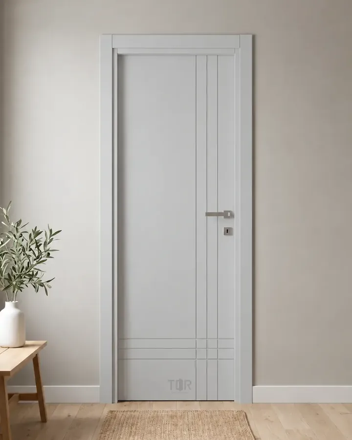Porta interna laccata LAC-04 in Grigio luce