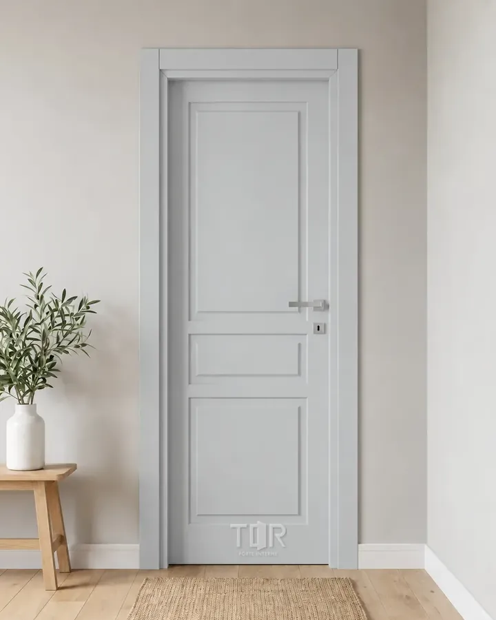 Porta interna laccata LAC-06 in Grigio luce