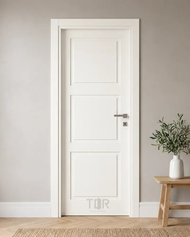 Porta interna laccata LAC-08 in Bianco puro
