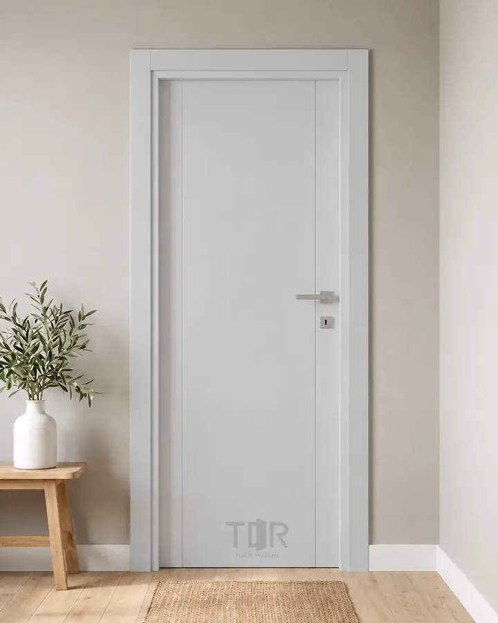 Porta interna laccata LAC-12 in Grigio luce