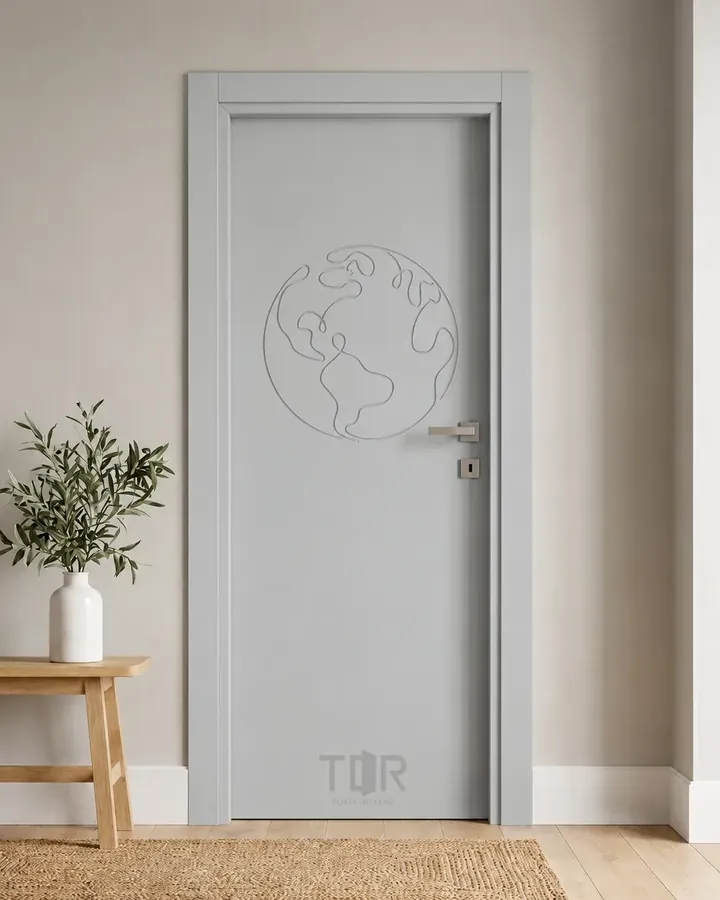Porta interna laccata LAC-13 in Grigio luce