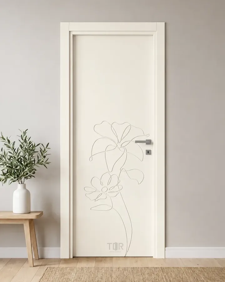Porta interna laccata LAC-14 in Bianco puro
