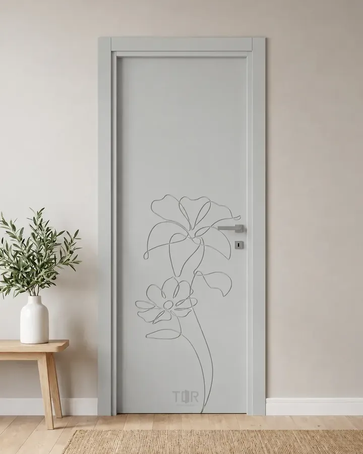 Porta interna laccata LAC-14 in Grigio luce