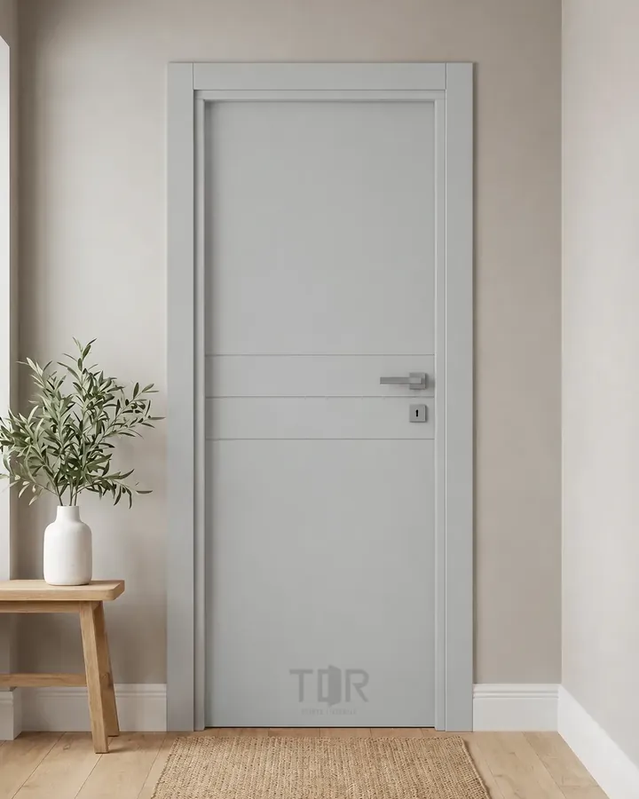Porta interna laccata LAC-15 in Grigio luce