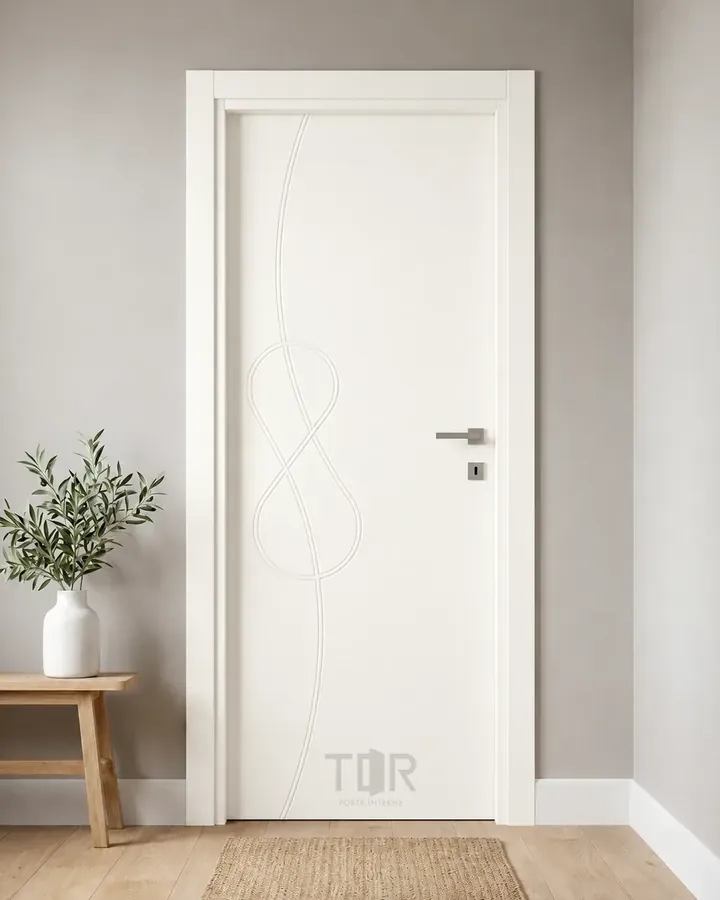 Porta interna laccata LAC-18 in Bianco puro