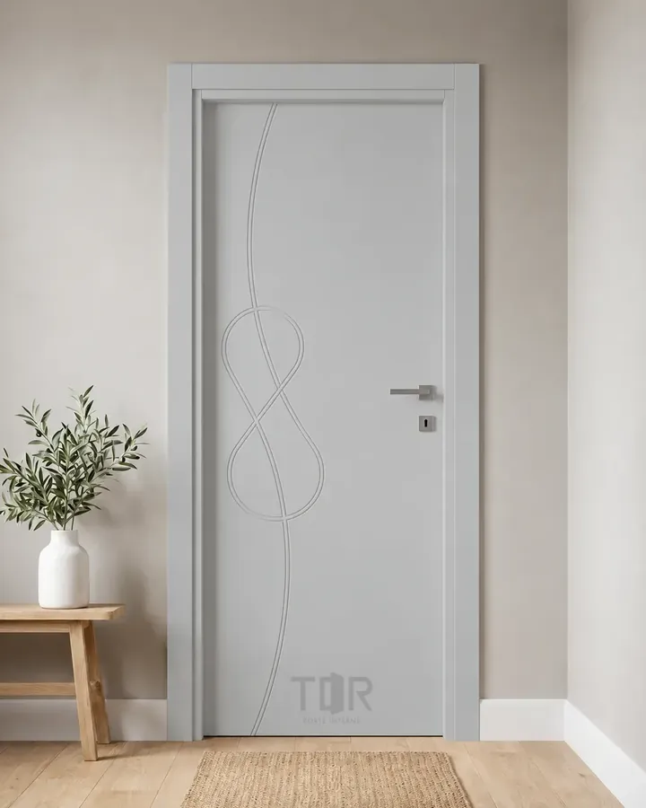 Porta interna laccata LAC-18 in Grigio luce