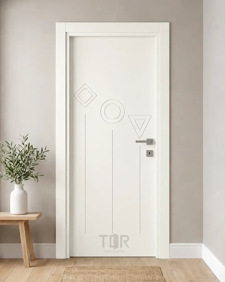 Porta interna laccata LAC-19 in Bianco puro