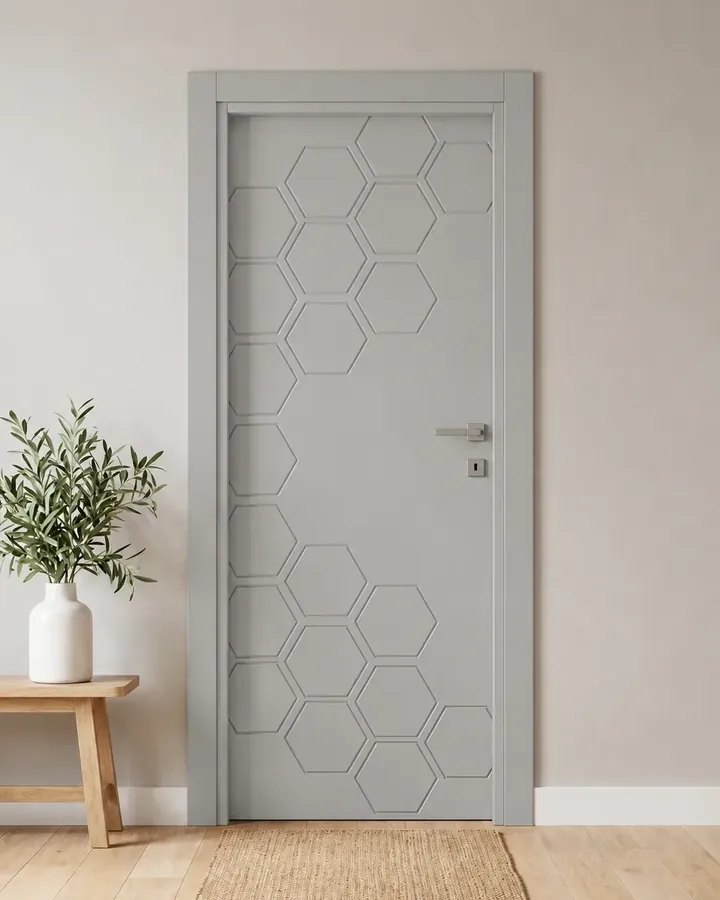 Porta interna laccata LAC-20 in Grigio luce