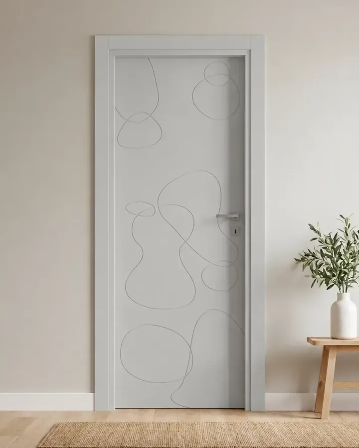 Porta interna laccata LAC-21 in Grigio luce