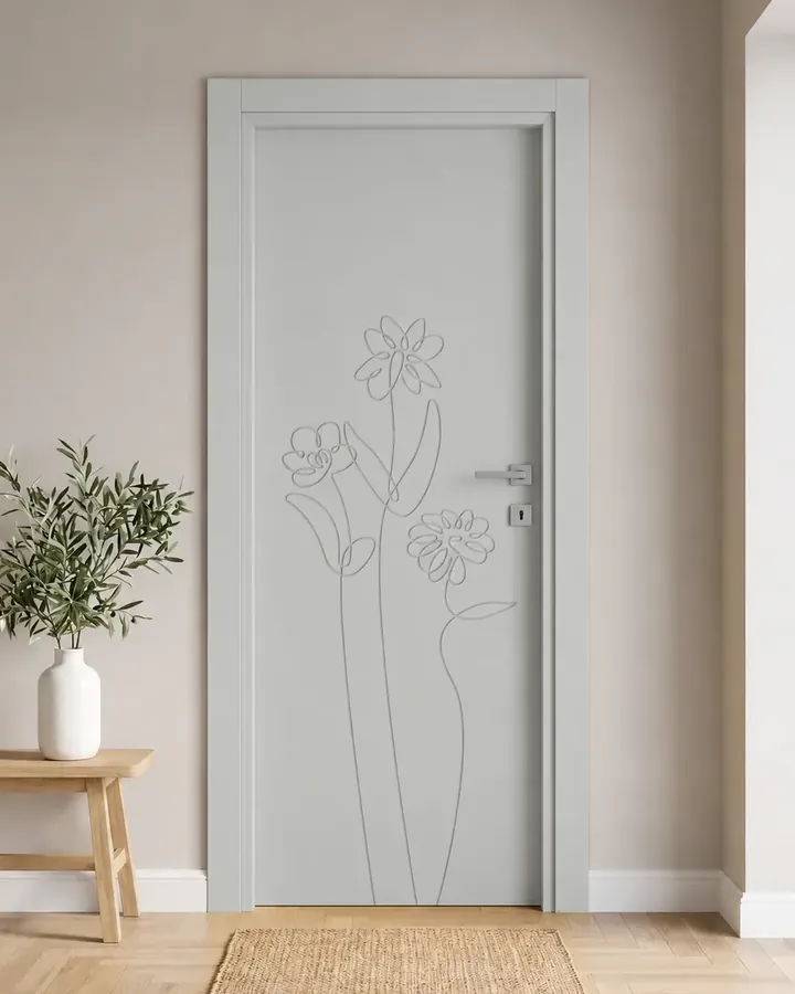 Porta interna laccata LAC-22 in Grigio luce