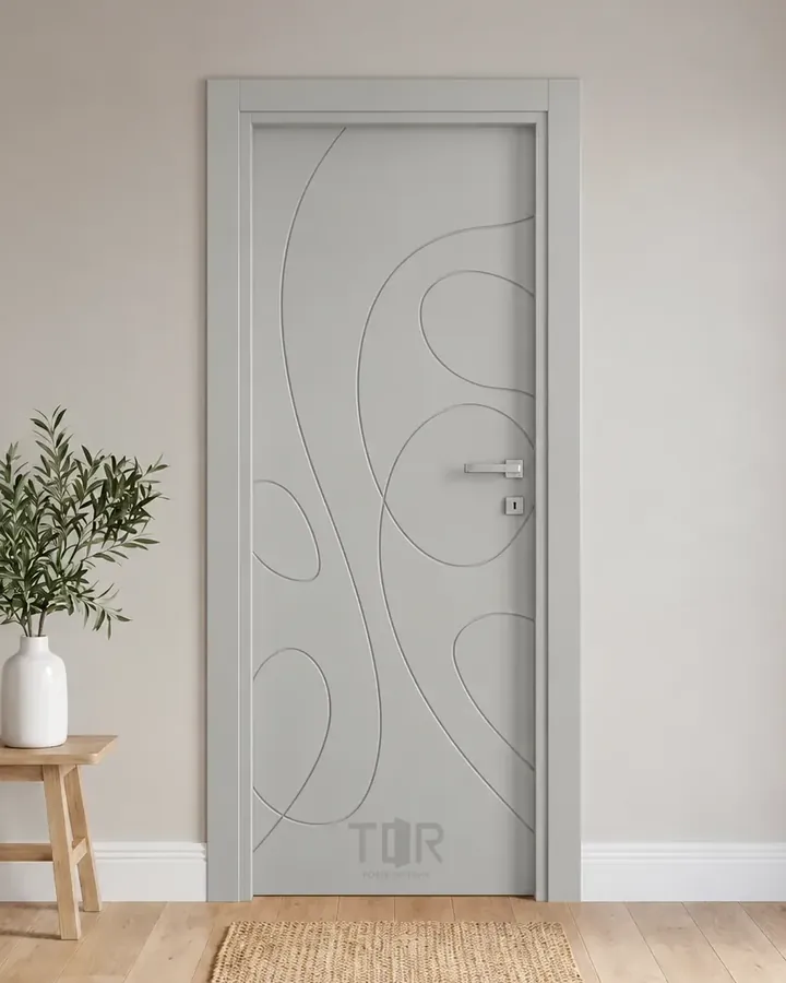 Porta interna laccata LAC-23 in Grigio luce