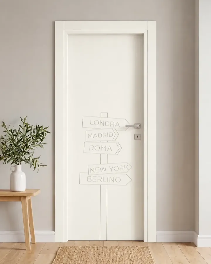 Porta interna laccata LAC-25 in Bianco puro
