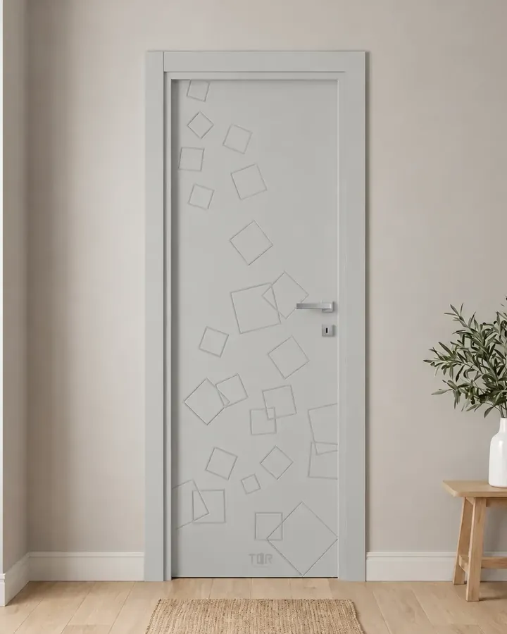 Porta interna laccata LAC-27 in Grigio luce