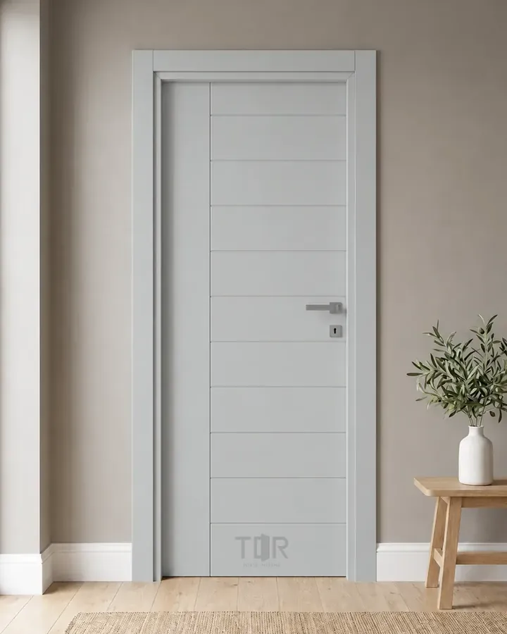 Porta interna laccata LAC-28 in Grigio luce
