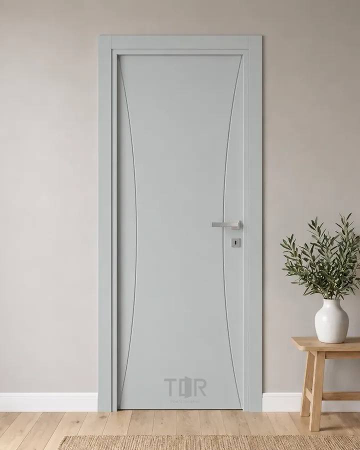 Porta interna laccata LAC-29 in Grigio luce