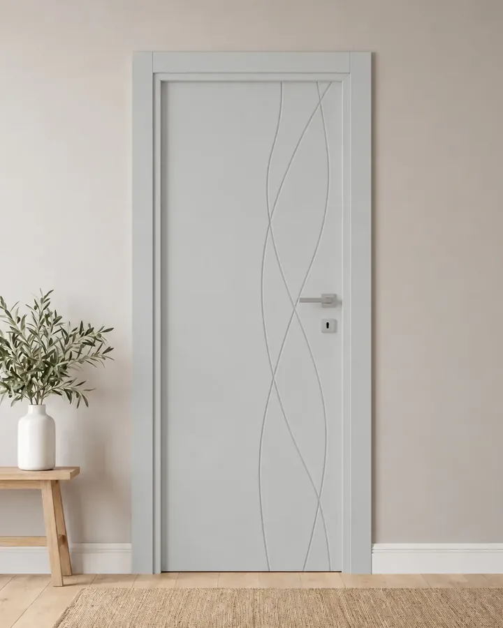 Porta interna laccata LAC-31 in Grigio luce