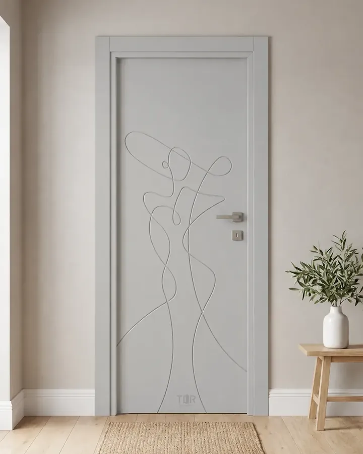 Porta interna laccata LAC-32 in Grigio luce