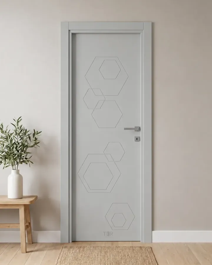 Porta interna laccata LAC-33 in Grigio luce