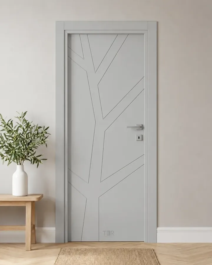Porta interna laccata LAC-34 in Grigio luce