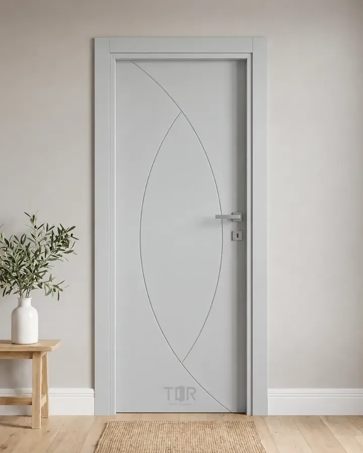 Porta interna laccata LAC-35 in Grigio luce