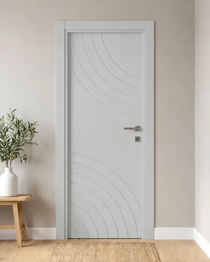 Porta interna laccata LAC-37 in Grigio luce