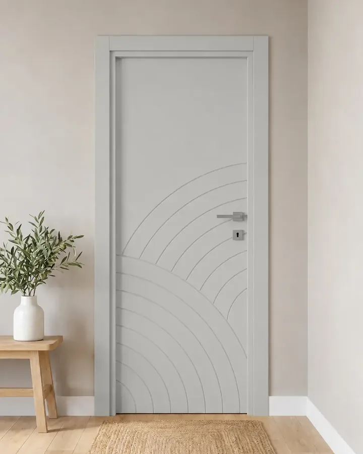 Porta interna laccata LAC-38 in Grigio luce