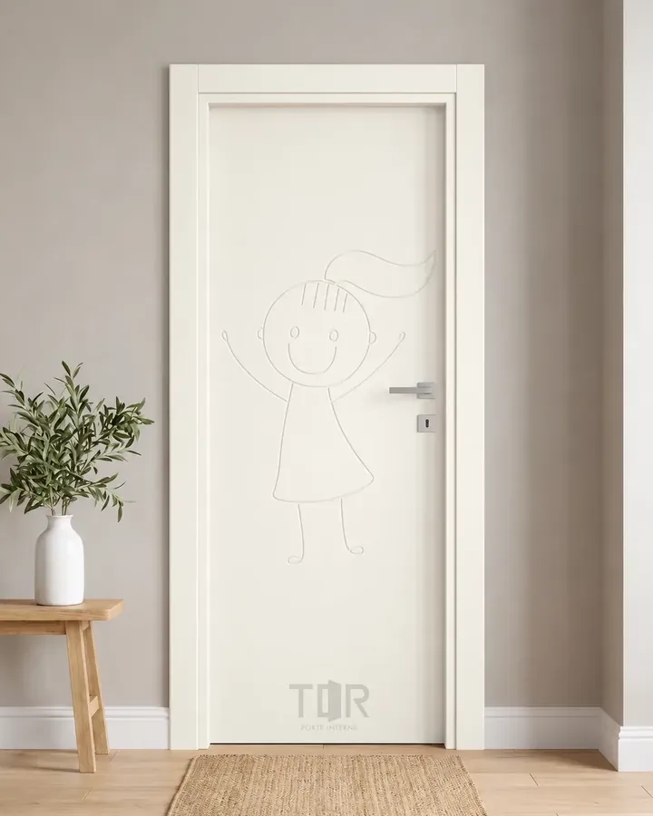 Porta interna laccata LAC-39 in Bianco puro