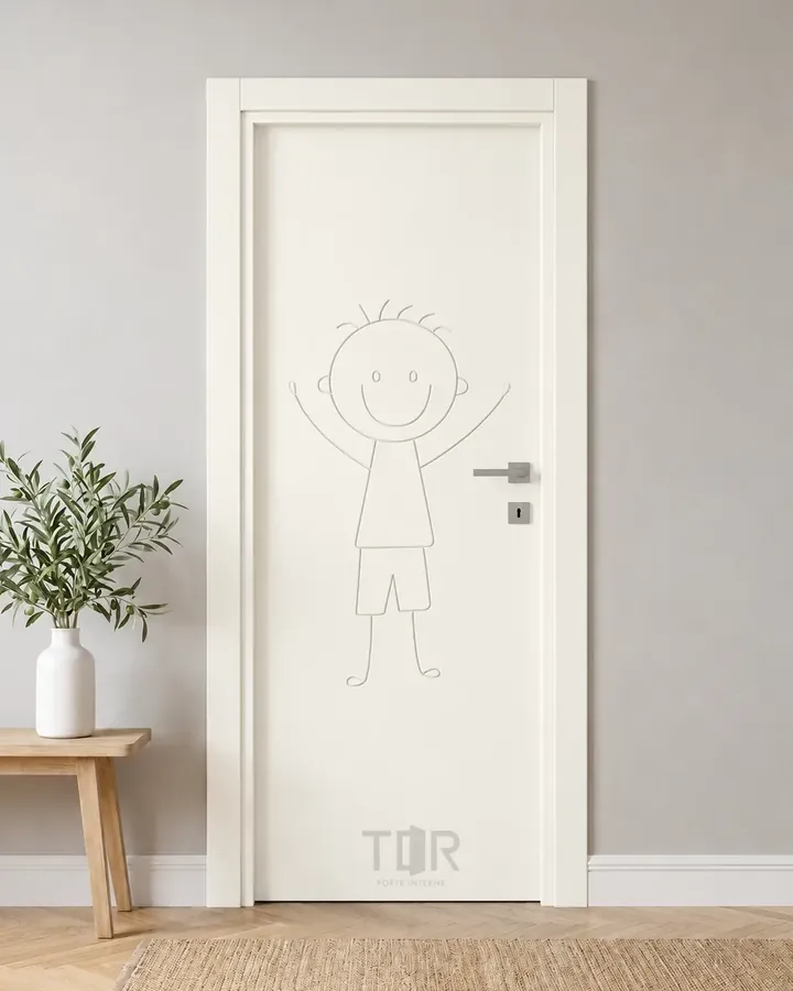 Porta interna laccata LAC-40 in Bianco puro