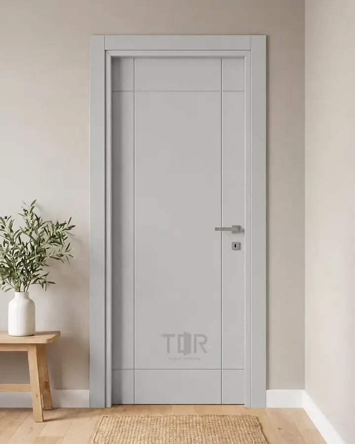 Porta interna laccata LAC-43 in Grigio luce