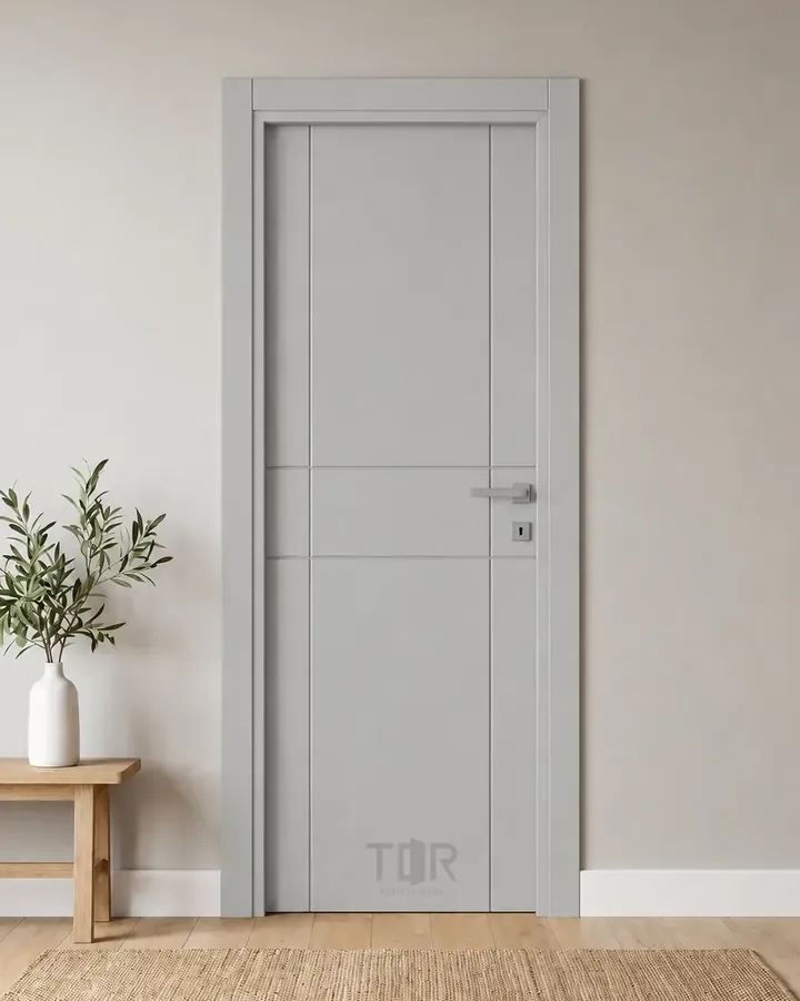 Porta interna laccata LAC-44 in Grigio luce