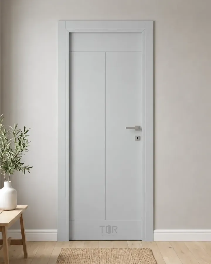 Porta interna laccata LAC-45 in Grigio luce