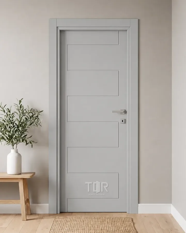 Porta interna laccata LAC-46 in Grigio luce
