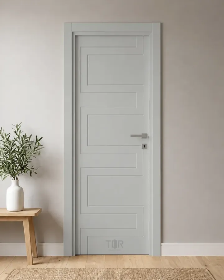 Porta interna laccata LAC-47 in Grigio luce