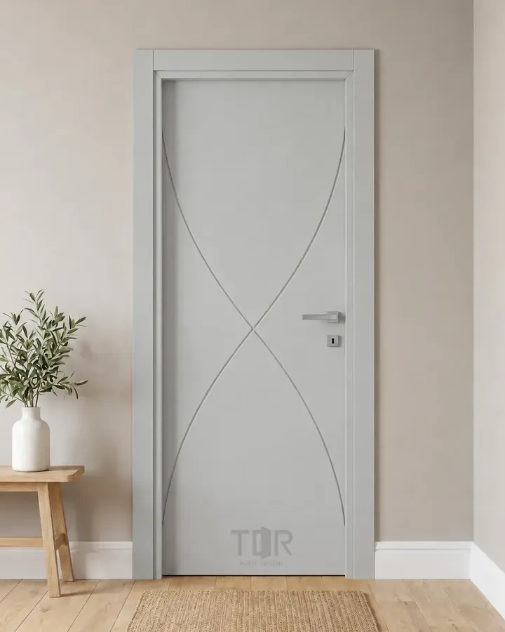 Porta interna laccata LAC-50 in Grigio luce