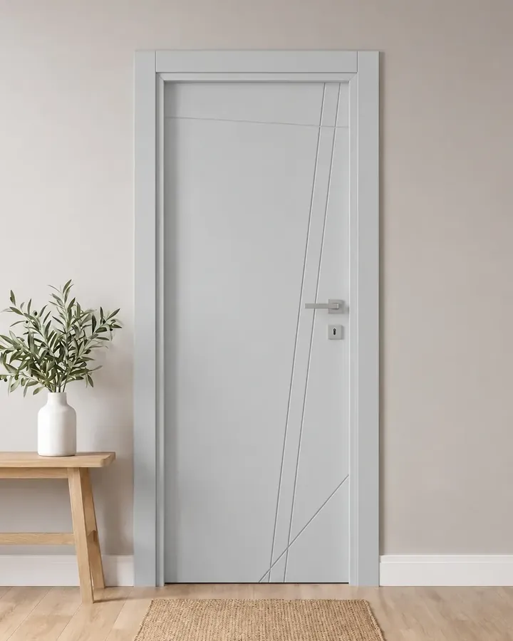 Porta interna laccata LAC-51 in Grigio luce