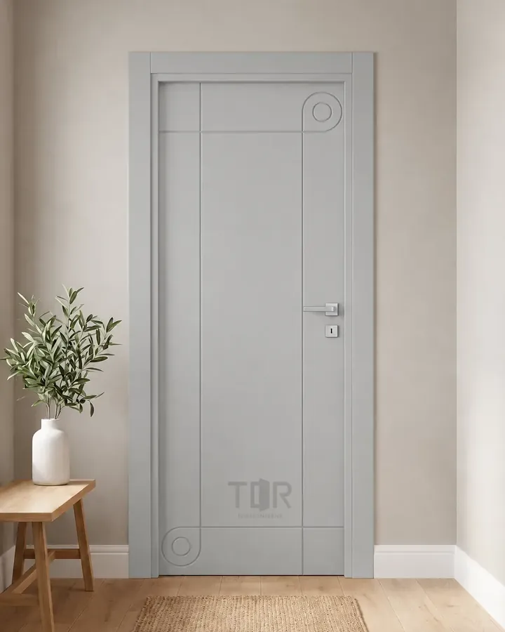 Porta interna laccata LAC-52 in Grigio luce