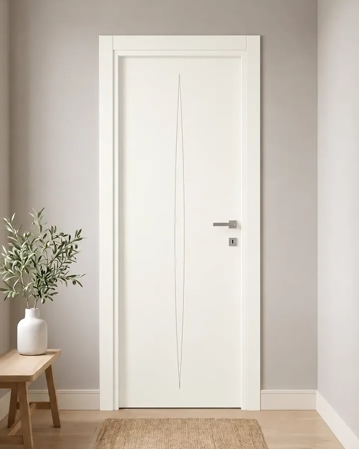 Porta interna laccata LAC-53 in Bianco puro