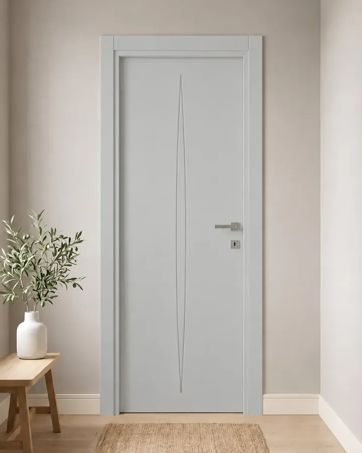 Porta interna laccata LAC-53 in Grigio luce