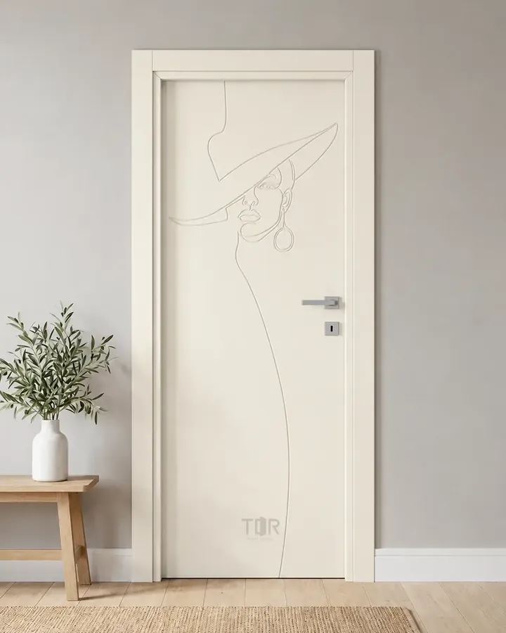 Porta interna laccata LAC-54 in Bianco puro