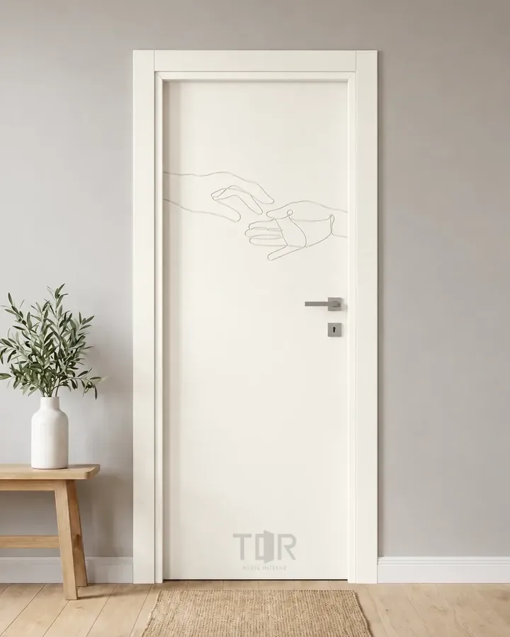 Porta interna laccata LAC-55 in Bianco puro