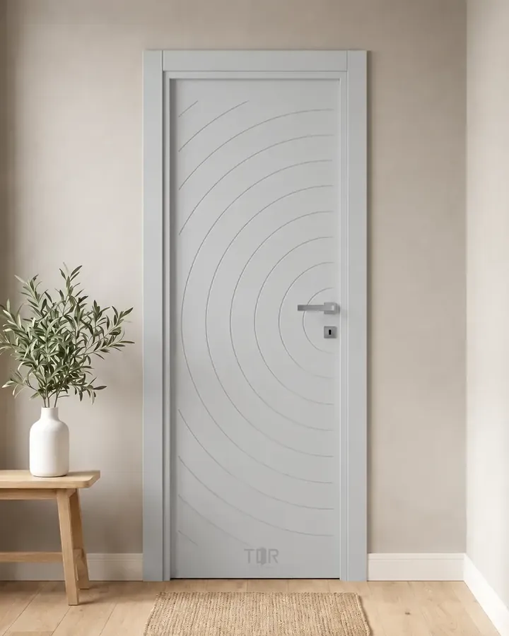 Porta interna laccata LAC-59 in Grigio luce