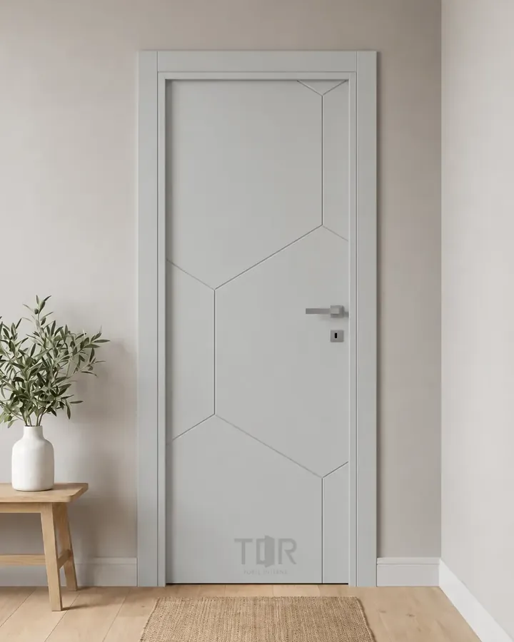 Porta interna laccata LAC-60 in Grigio luce
