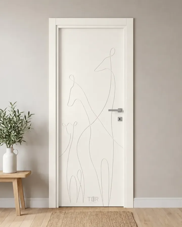 Porta interna laccata LAC-62 in Bianco puro