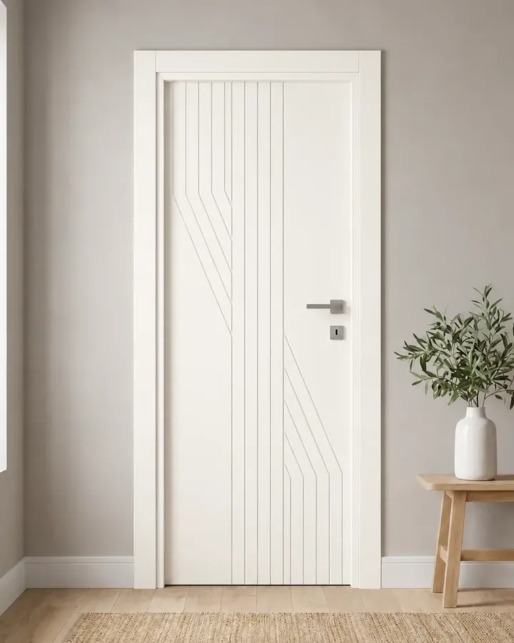 Porta interna laccata LAC-64 in Bianco puro