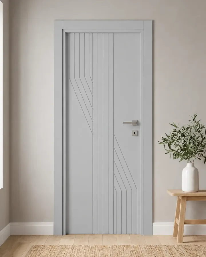 Porta interna laccata LAC-64 in Grigio luce