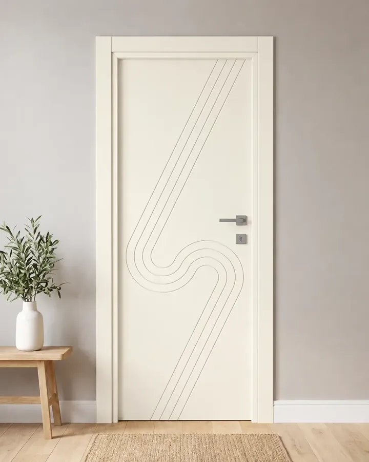 Porta interna laccata LAC-65 in Bianco puro