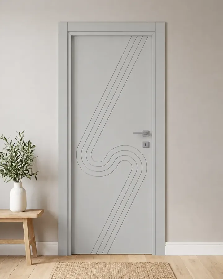 Porta interna laccata LAC-65 in Grigio luce
